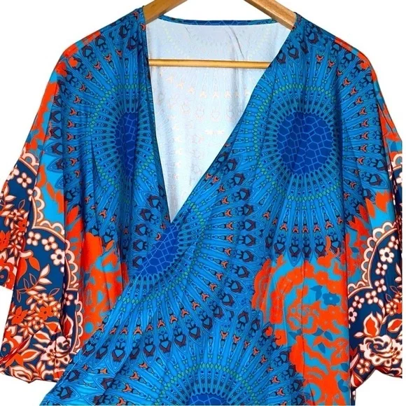 Medallion & Floral Kimono Coverup Top ~ Brand New - Picture 11 of 16